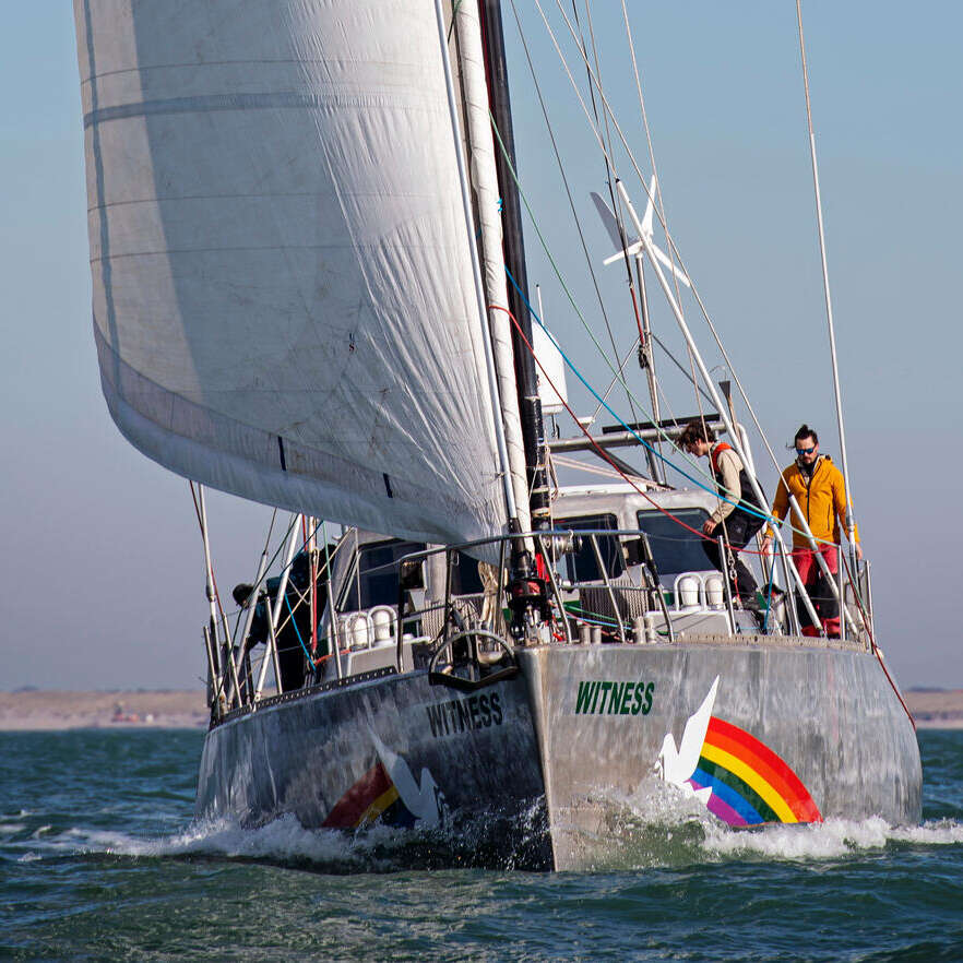 SY Witness's Maiden Voyage in Netherlands. © Marten  van Dijl / Greenpeace
