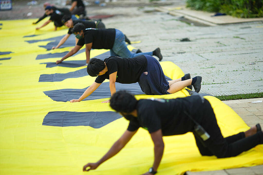 Vote4Climate Action in Kuala Lumpur, Malaysia. © Norman Hiu / Greenpeace