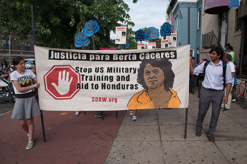 Justice for Berta Cáceres March in Washington D.C. © Livia Ferguson