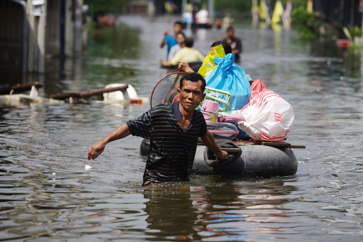 Floods Documentation in Thailand. © Greenpeace / Sataporn Thongma