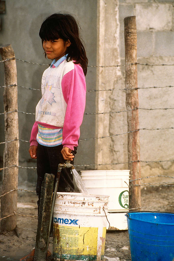 Difícil acceso al agua en México, otra cara de la desigualdad en nuestro país.  © Greenpeace / Robert Visser