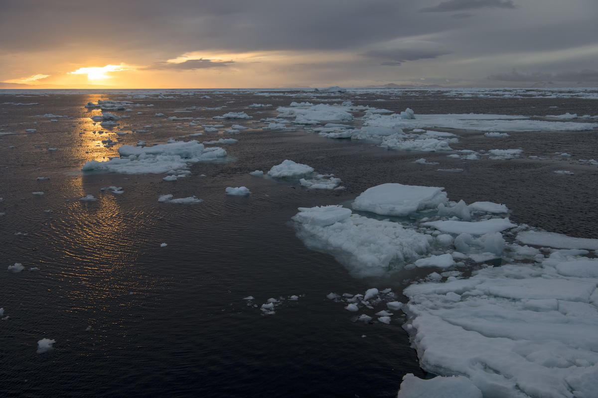 Sunset in the Antarctic
