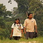 Katiká and André Karipuna in Karipuna Indigenous Land, Brazil. © Rogério Assis / Greenpeace