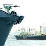 Whaling Fleet Depart for the Southern Ocean in Japan. © Greenpeace /  Aoyama