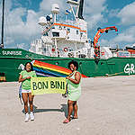 Bonaire ontvangt voor het eerst een Greenpeace-schip