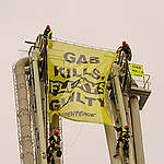 Greenpeace in actie bij gasterminal Zeebrugge