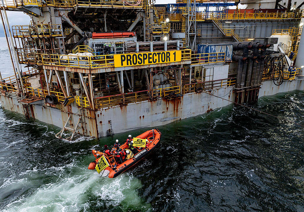 Borkum Gas Project - Protest against Drilling. © Greenpeace