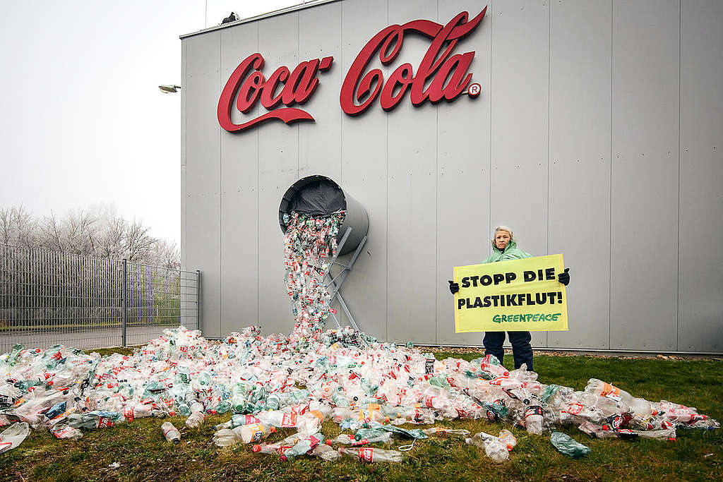 Greenpeace-aksjon mot Coca-Cola i Østerrike. 