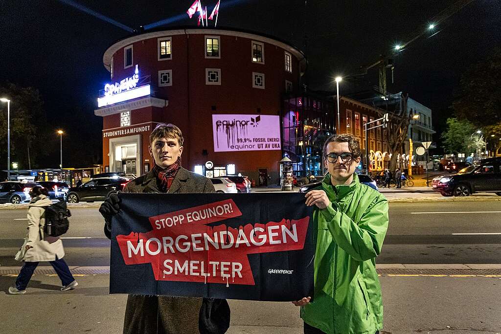 Protest mot Equinor under UKA i Trondheim 2023