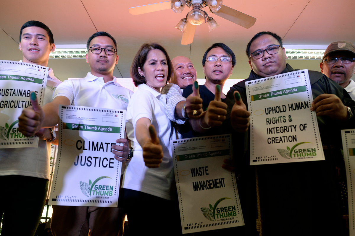 Green Thumb Coalition for Presidential Elections in The Philippines. © Noel Celis / Greenpeace