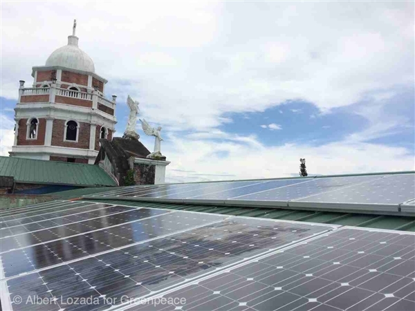 5kW grid type solar system installed in Atimonan Catholic Church