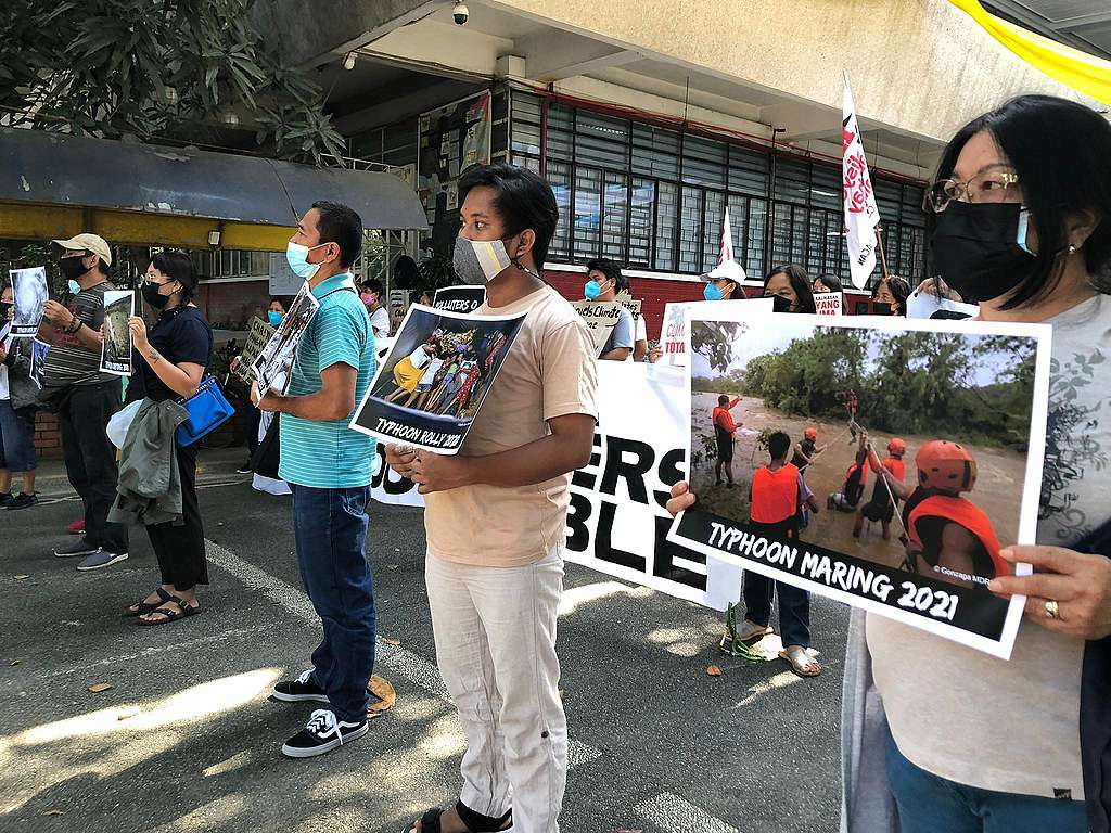 Protest at CHR calling for climate justice