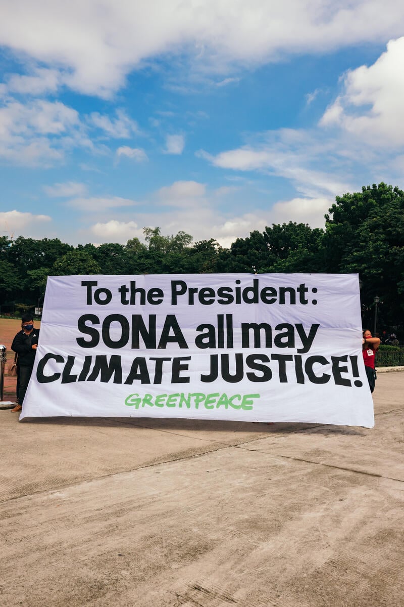 Pre-State of the Nation Activity in the Philippines. © Jilson Tiu / Greenpeace