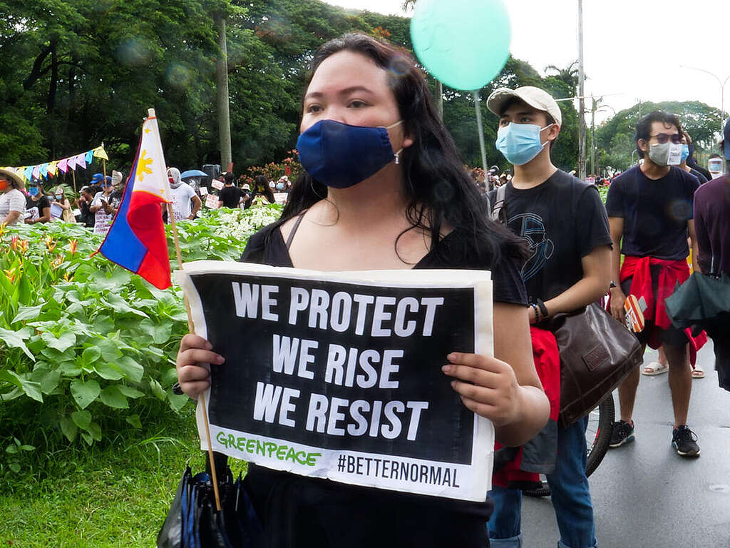 Anti-Terror Bill Protest in Manila. © Greenpeace / Grace Duran-Cabus