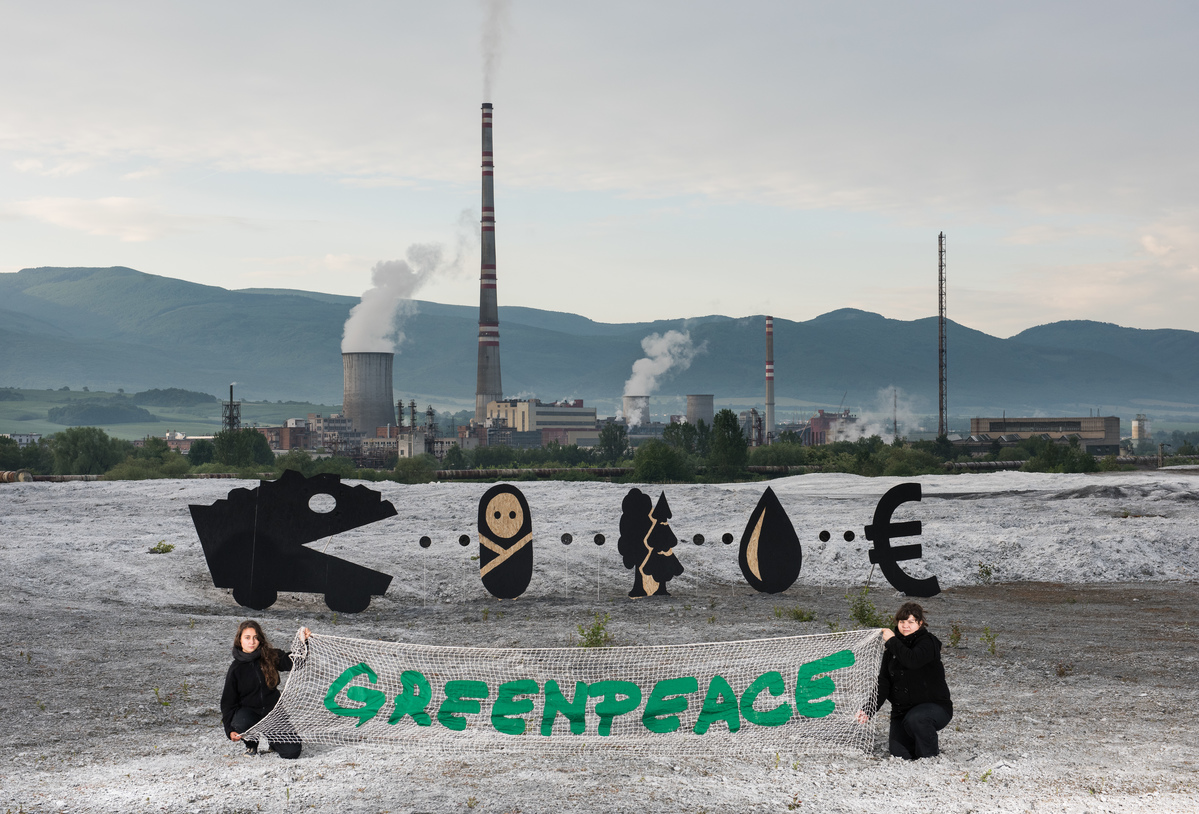 ‘GetUpAnd’ Global Day of Action in Slovakia. © Tomas Halasz / Greenpeace