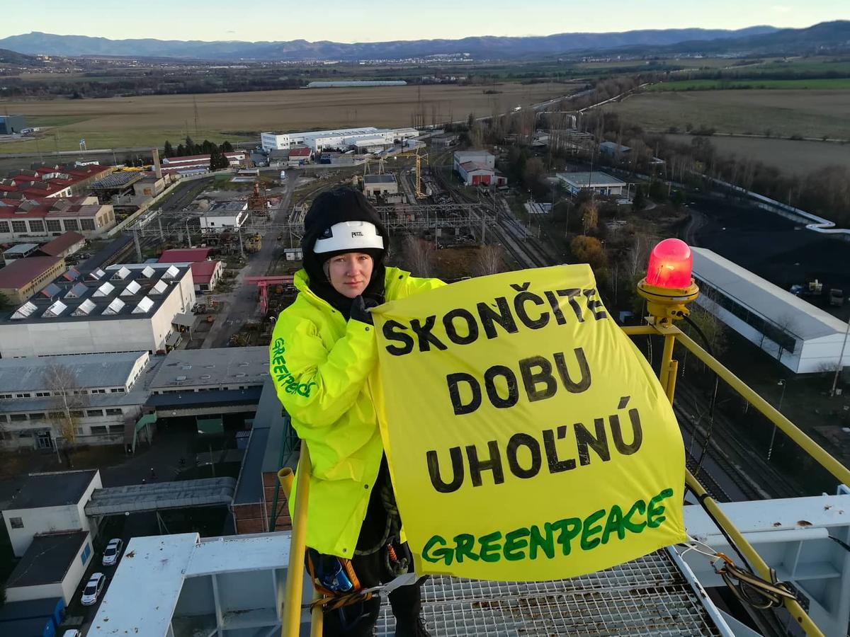 Action at Coal Mine in Nováky Slovakia. © Vladimir Benko / Greenpeace