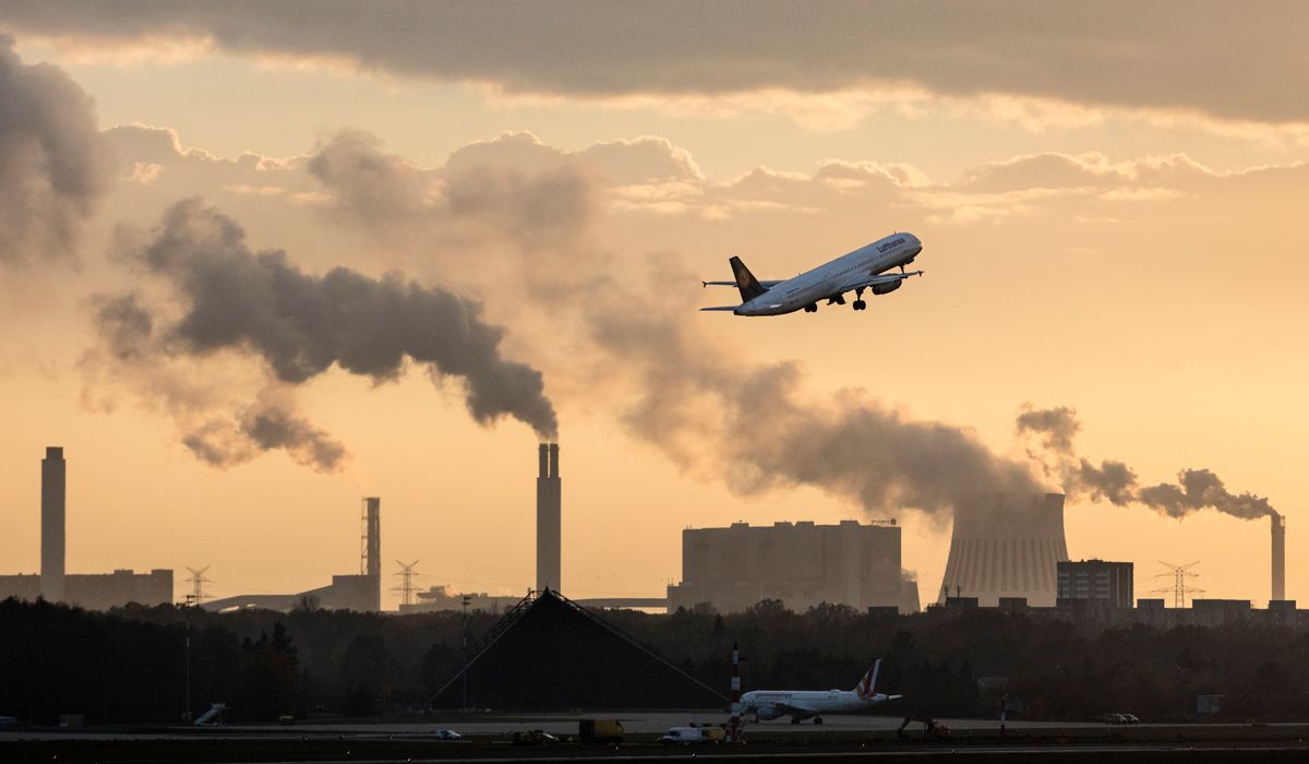Letališče Tegel v Berlinu in tamkajšnja onesnaženost zraka. © Paul Langrock / Greenpeace