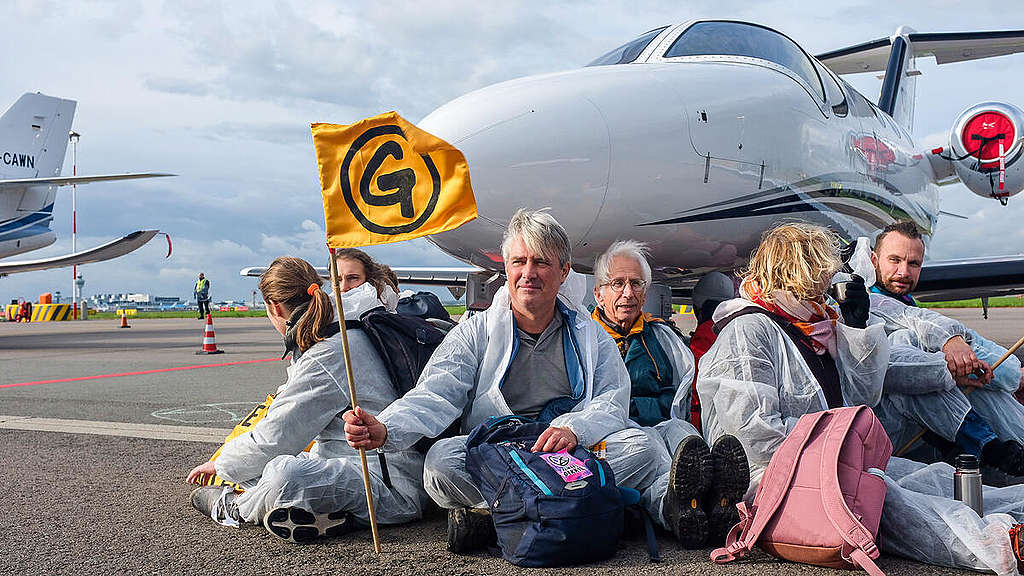 Schiphol Airport Protest in Amsterdam. © Extinction Rebellion
