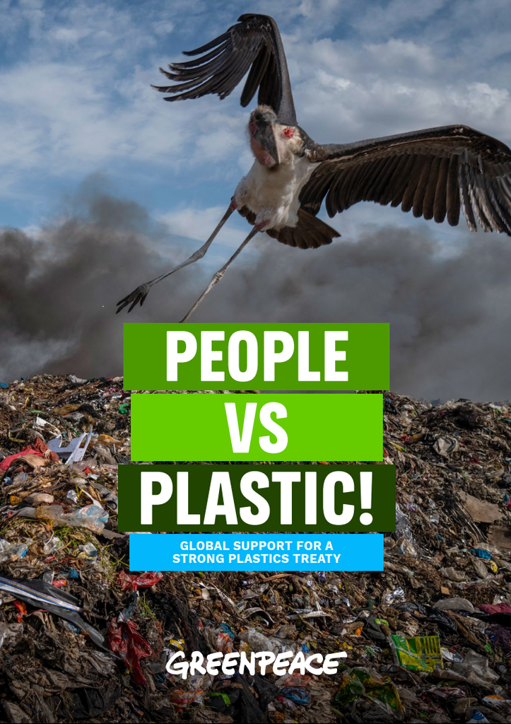 The cover of the Greenpeace Report People Vs Plastic!