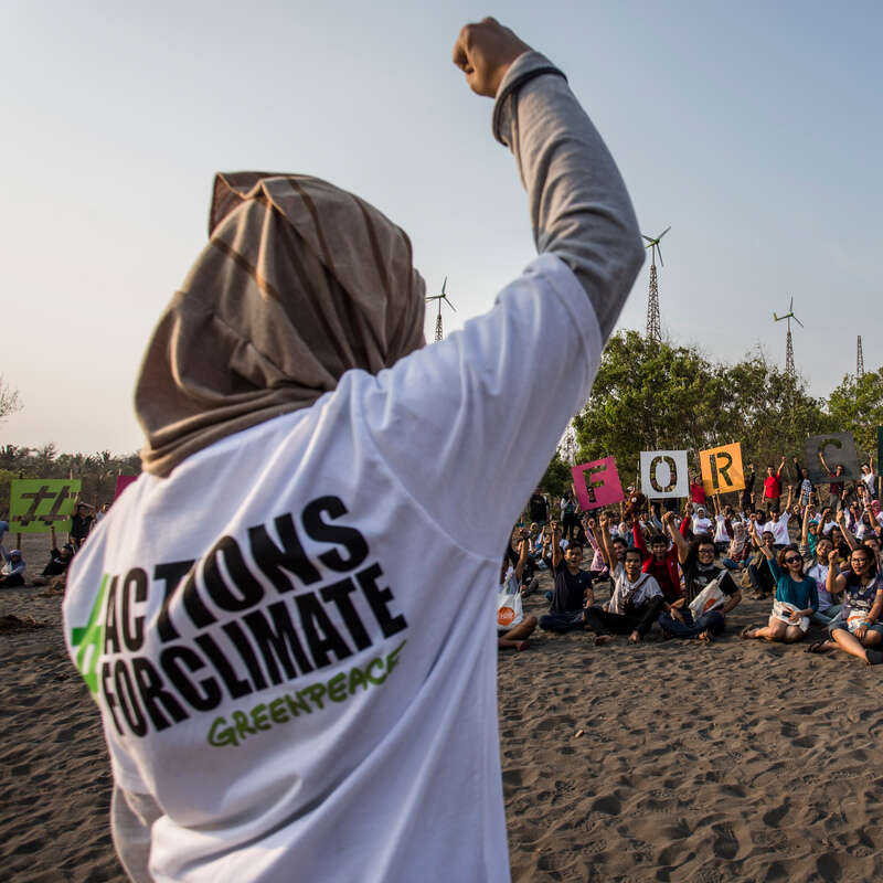 'Actions for Climate' Global Day of Action in Indonesia. © Ulet  Ifansasti / Greenpeace