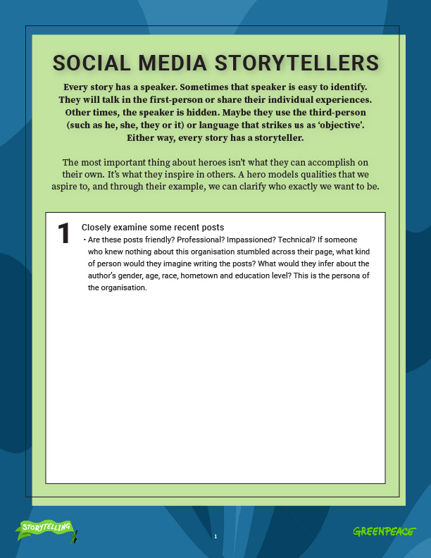 Thumbnail Image for "Social Media Storytellers" Exercise