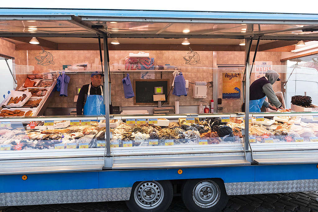 漢堡漁市場的淡菜和蝦。