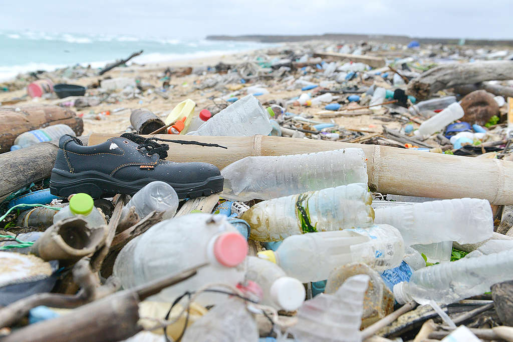 2018年綠色和平與荒野保護協會等在地團體，至澎湖進行海廢快篩，看見當地海灘因東北季風及洋流流向，布滿來自臺灣及其他地區的垃圾，海廢問題嚴重。