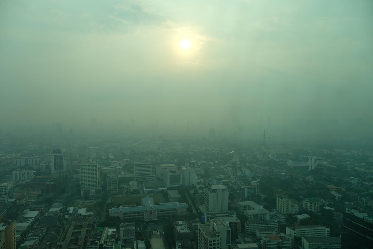2023年初，泰國曼谷籠罩在有毒霧霾中。