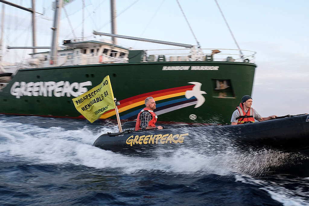 Protest Against Oil Exploration in Ibiza. © Pedro Armestre / Greenpeace