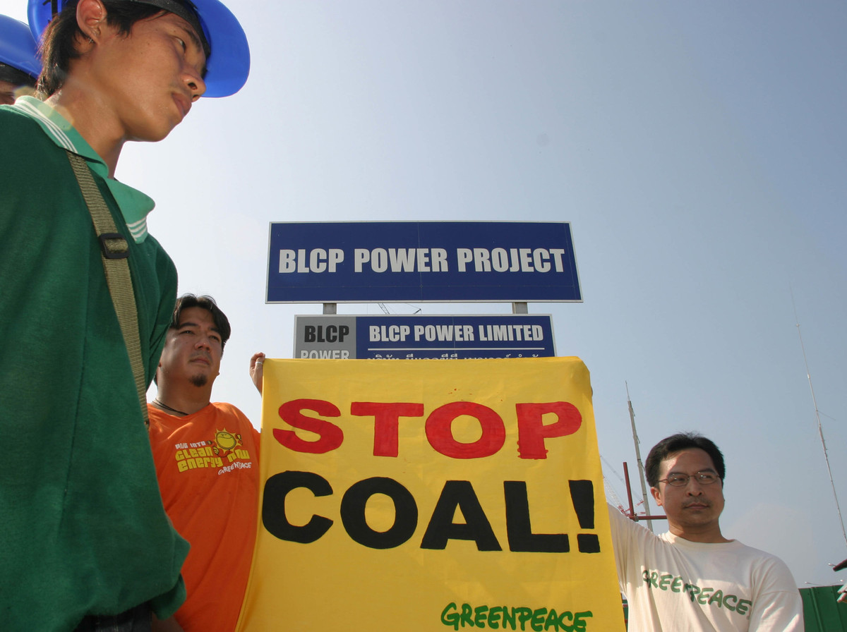 Climate Action against Construction of Coal Powered Plant in Thailand. © Greenpeace / Yvan Cohen