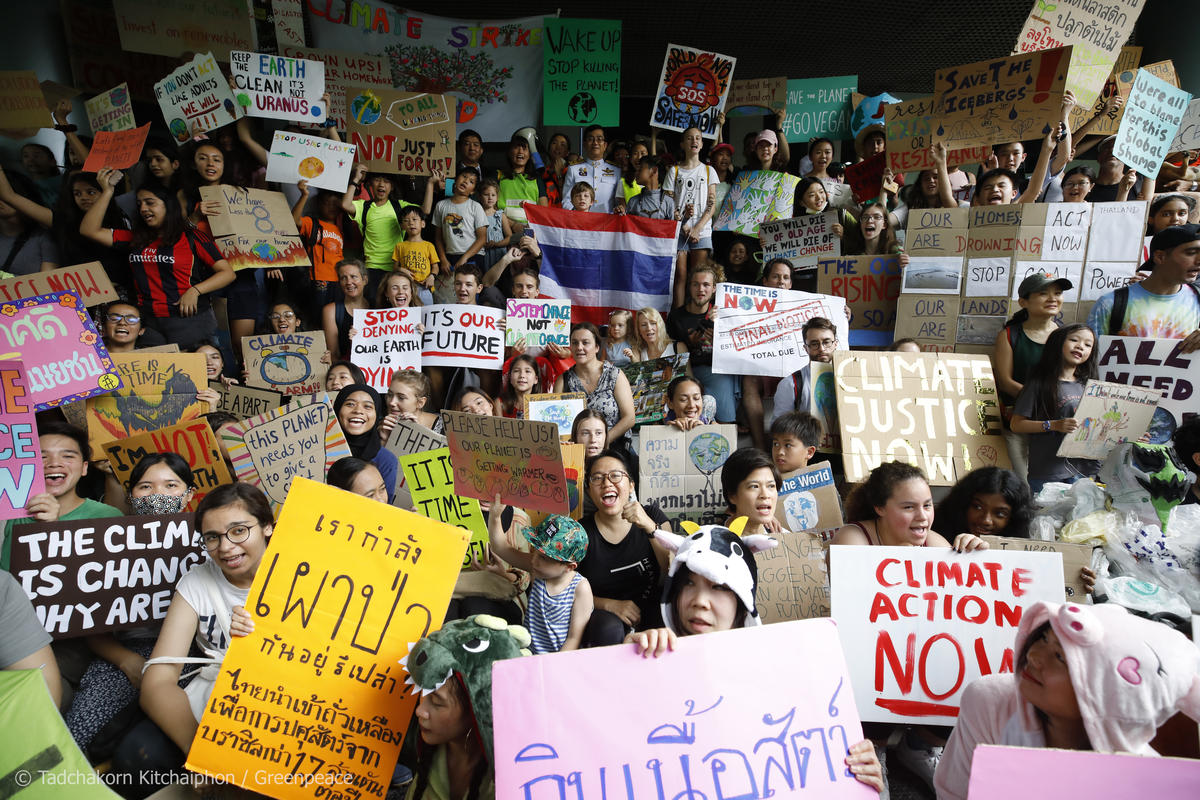 Global Climate Strike in Bangkok. © Tadchakorn  Kitchaiphon / Greenpeace