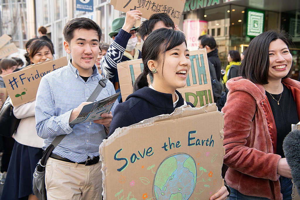 Fridays for Future Student Demonstration in Japan. © Sawako Obara / Greenpeace