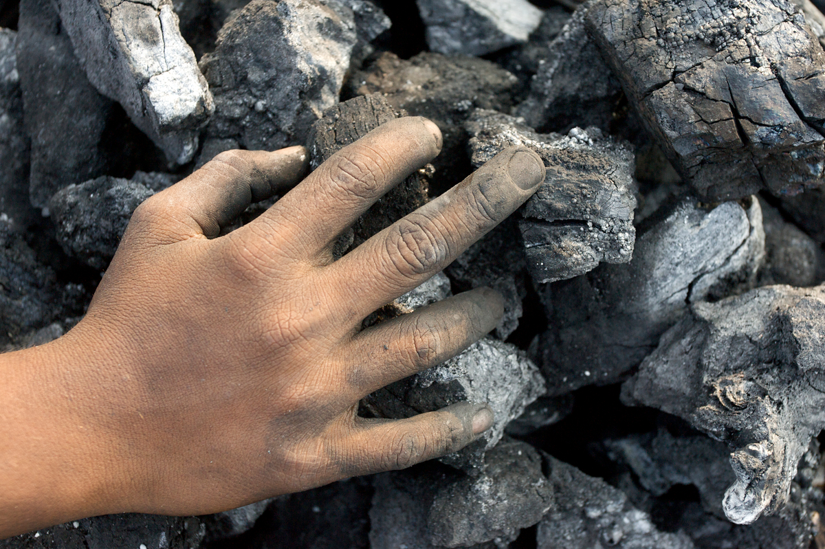 Burnt High Grade Coal. © Greenpeace / Peter Caton