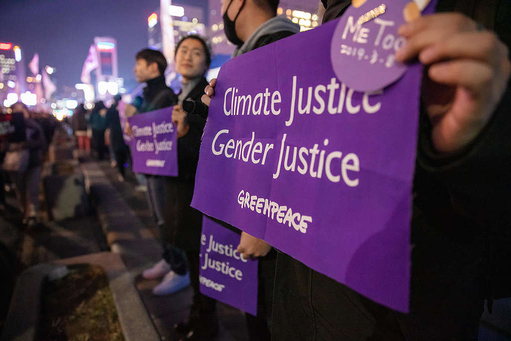 International Women's Day March 2019 in Seoul. © Soojung Do / Greenpeace