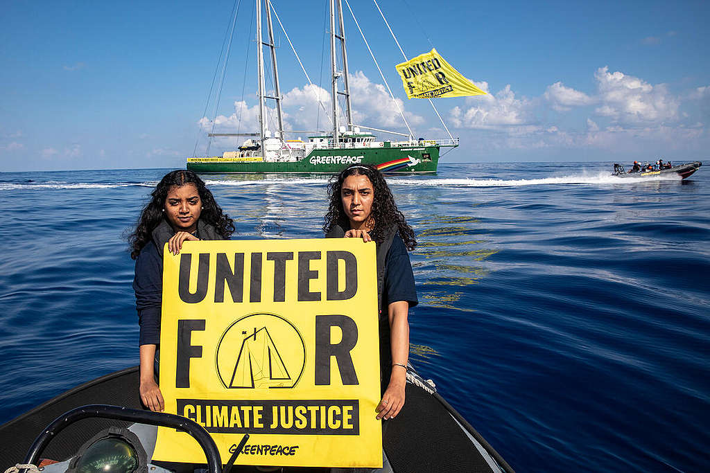 Rainbow Warrior United for Climate tour in Egypt.