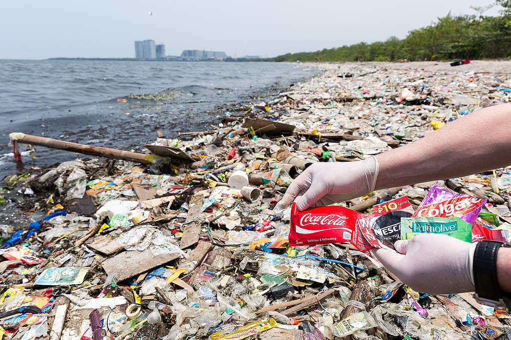 Plastic Waste at Manila Bay Beaches.