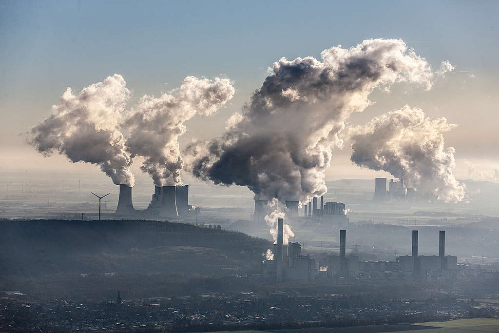 Aerial of Coal Fired Power Plants in Germany.