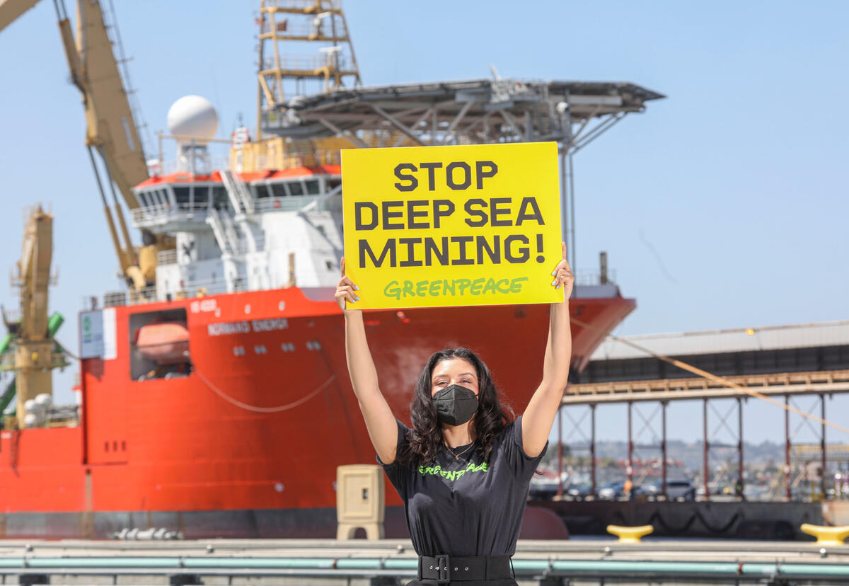 Normand Energy Deep Sea Drilling Banner in San Diego.