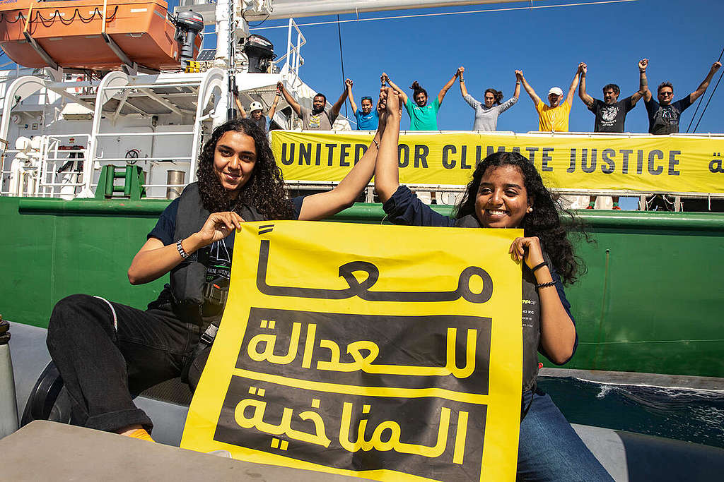 Rainbow Warrior United for Climate tour in Egypt.