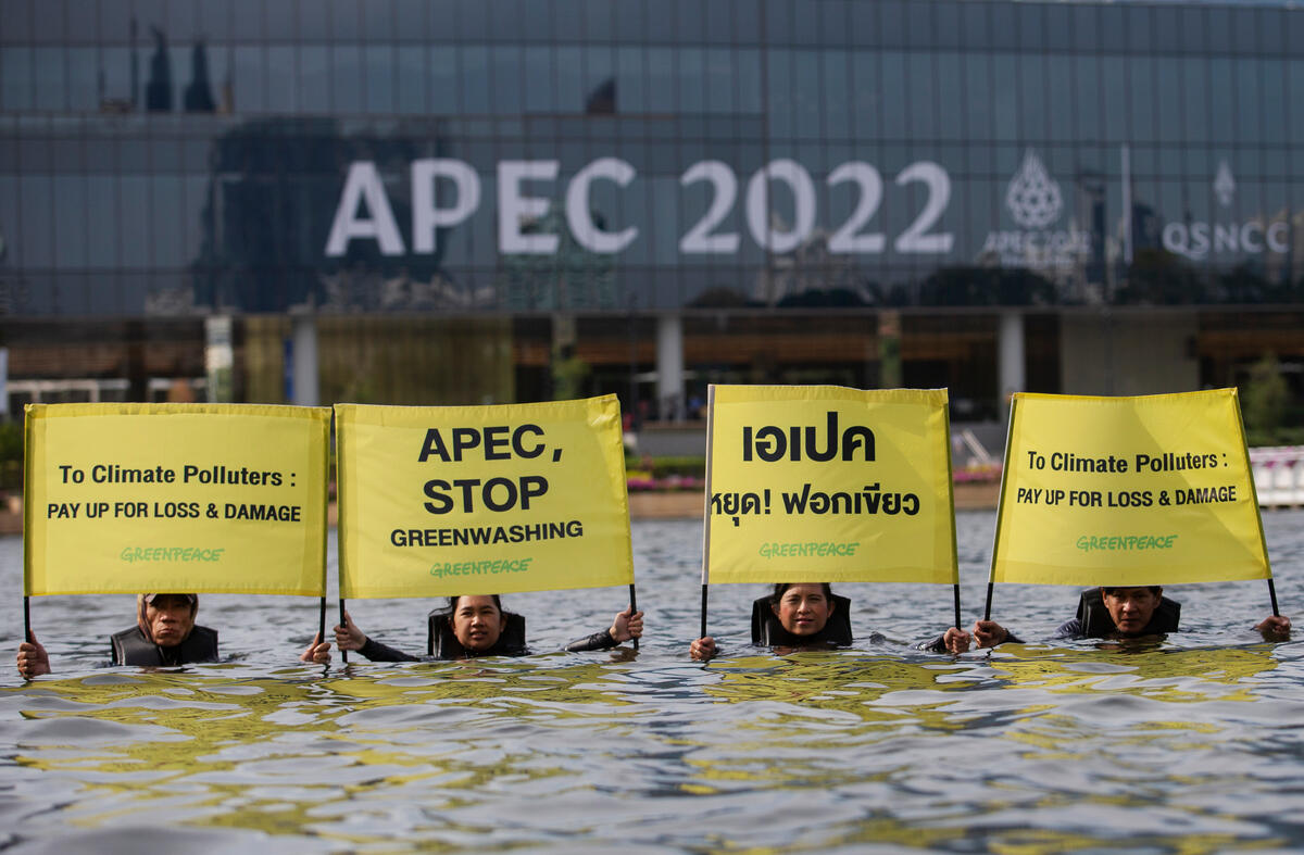 Activists Deliver Messages to the Visiting APEC Leaders in Bangkok.