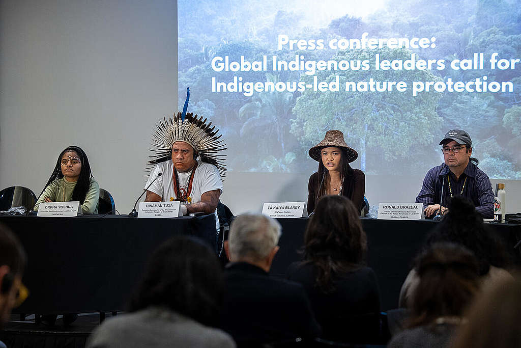 Press conference: Global Indigenous Leaders Gather in Montreal during COP15.