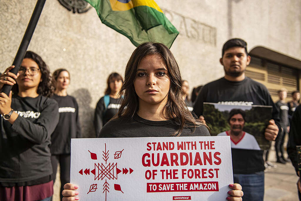 All Eyes on the Amazon - Solidarity Protest in Buenos Aires. © Martin Katz / Greenpeace