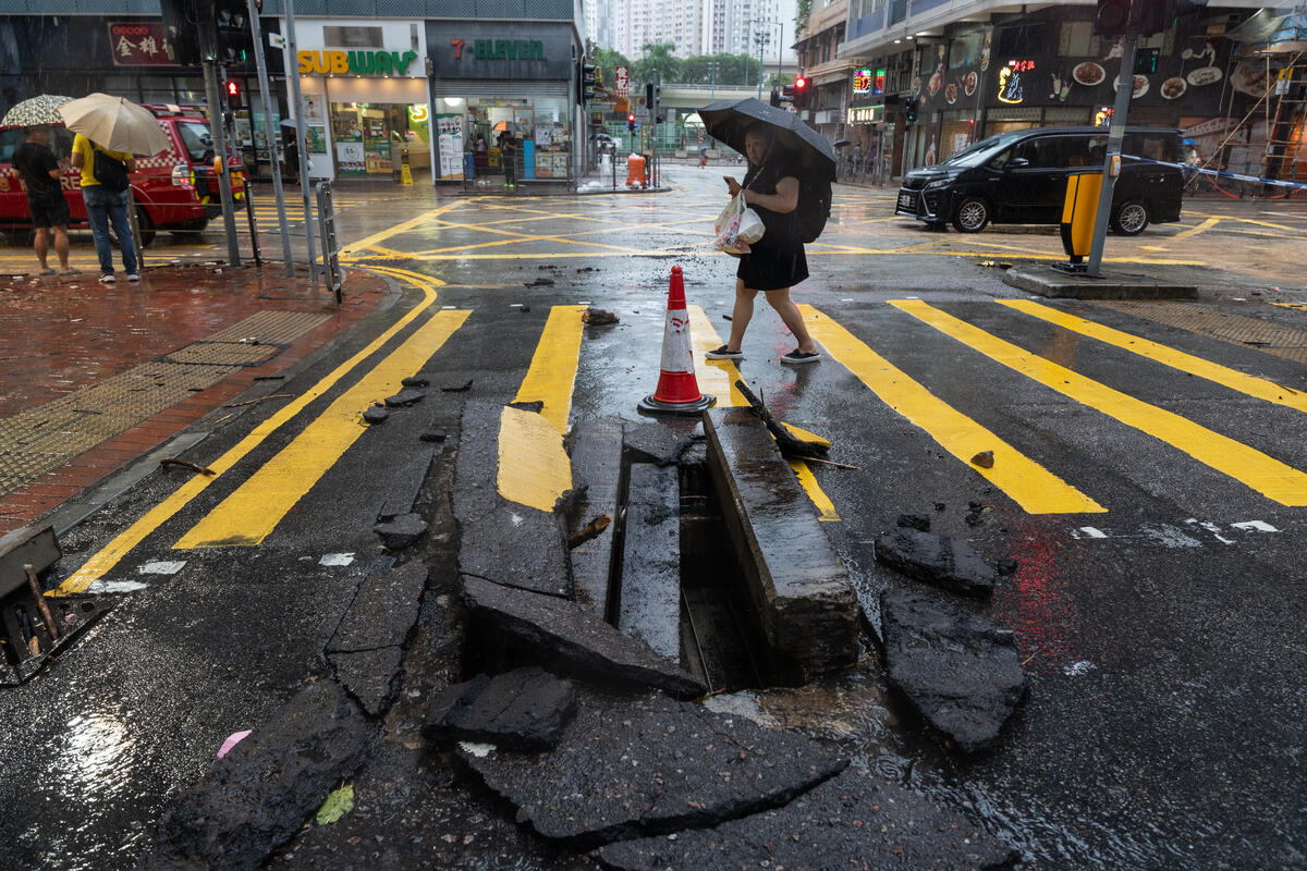 Extreme Flooding in Hong Kong. © Hei / Greenpeace