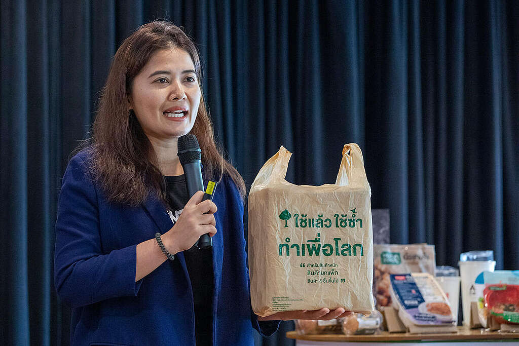 Report Launch on "CP's Plastic Pollution Unmasked" in Thailand. © Tadchakorn  Kitchaiphon / Greenpeace