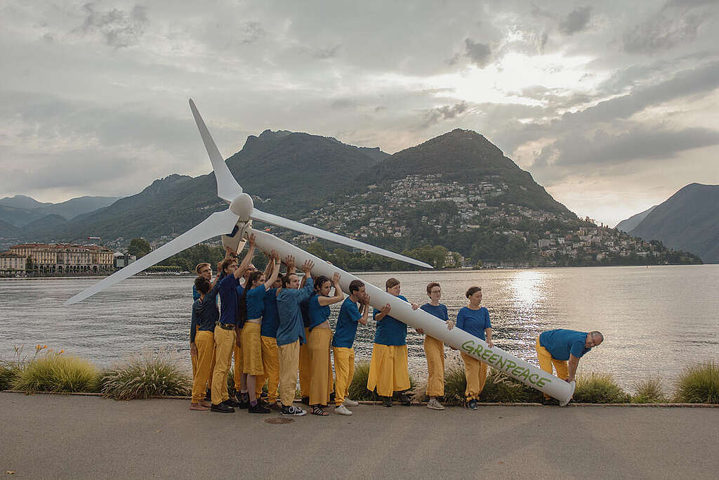 Ukraine Recovery Conference 2022 in Lugano. © Greenpeace / Joakim Chardonnens