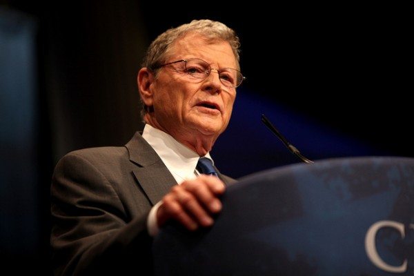 Google is raising money for James Inhofe, notorious climate denier. Image from Flickr