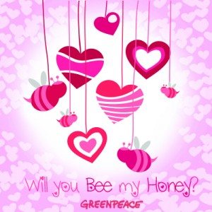 valentine card bees 2