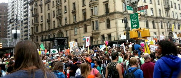 At the #peoplesclimate March on September 21st, 2014. Also recognized as the International Day of Peace.