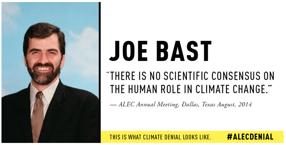 Joe Bast ALEC climate change denial