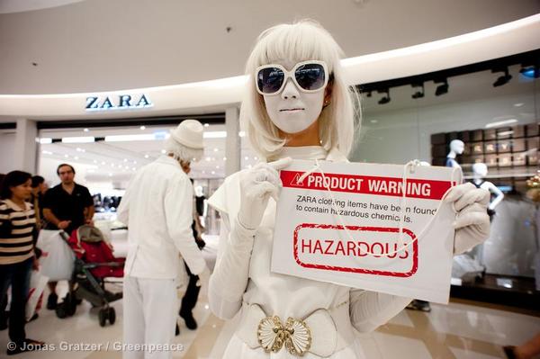 Greenpeace - Detox Action at Louis Vuitton Shop in Mexico City